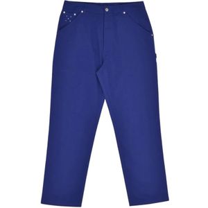 Pop Trading Company, Broeken, Heren, Blauw, M, Katoen, Werkbroek