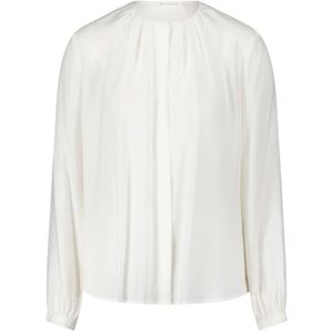 Betty & Co, Blouses & Shirts, Dames, Wit, S, Elegante Gerimpelde Blouse met Lange Mouwen