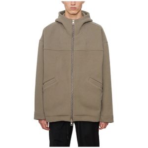 Andrea Ya’aqov, Jassen, Heren, Beige, M, Oversized Hoodie Jas