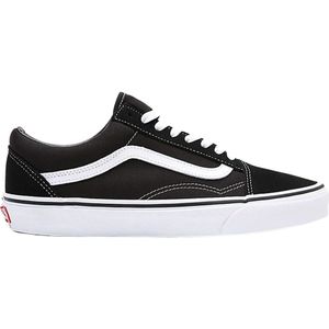 Vans, Moderne Casual Zwarte/Witte Sneakers Zwart, Dames, Maat:35 EU