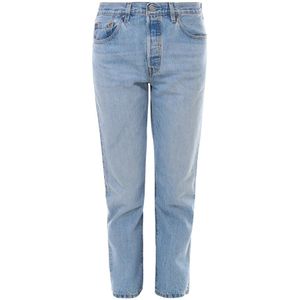 Levi's, Jeans, Dames, Blauw, W25, Katoen, Hoge Taille Rechte Pijp Jeans