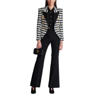 Balmain, Blouses & Shirts, Dames, Zwart, M, Leer, Crepe de chine overhemd