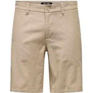 Only & Sons, Korte broeken, Heren, Beige, XS, Katoen, Stijlvolle Bermuda Shorts voor Mannen