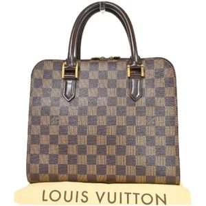 Louis Vuitton Vintage, Pre-owned, Dames, Bruin, ONE Size, Tweedehands Canvas handtassen