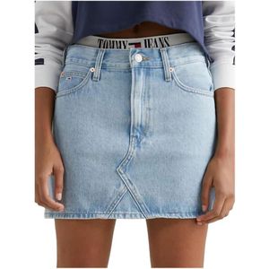 Tommy Hilfiger, Denim rok Izzie Tommy Jeans Blauw, Dames, Maat:W30