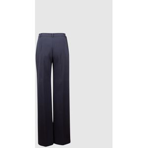 Max Mara Weekend, Broeken, Dames, Blauw, L, Katoen, Blauwe Jacquard Cropped Broek