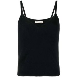 Our Legacy, Sleeveless Tops Zwart, Dames, Maat:2XS