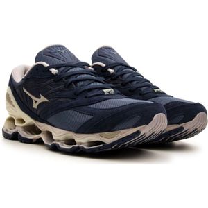 Mizuno, Schoenen, Heren, Blauw, 42 EU, Suède, Mesh en Suede Sneakers