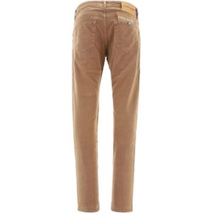 Jacob Cohën, Jeans, Heren, Bruin, W29, Leer, Geborduurde Slim-Fit Jeans