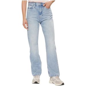 Calvin Klein Jeans, Klassieke Denim Jeans Collectie Blauw, Dames, Maat:W27