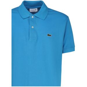 Lacoste, Tops, Heren, Blauw, S, Katoen, Klassieke Blauwe Polo Shirt