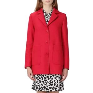 Love Moschino, Rode Wollen Jas Collectie Rood, Dames, Maat:XS