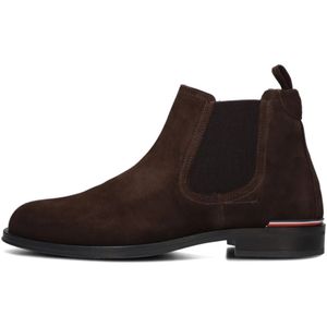 Tommy Hilfiger, Schoenen, Heren, Bruin, 46 EU, Suède, Bruine Suède Chelsea Boots voor Heren