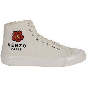 Kenzo, Hoge Top Sneakers - Crème Beige, Heren, Maat:40 EU