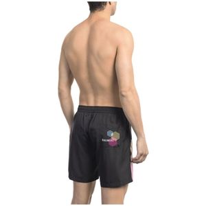 Bikkembergs, Badkleding, Heren, Zwart, L, Strandkleding - Zijprint Zwemshorts