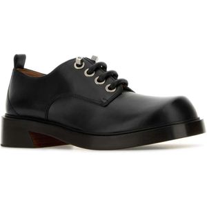 Alexander McQueen, Schoenen, Heren, Zwart, 40 EU, Zwarte leren veterschoenen