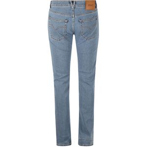 Versace, Jeans, Heren, Blauw, W33, Denim, Denim Stretch Jeans met Stone Washing