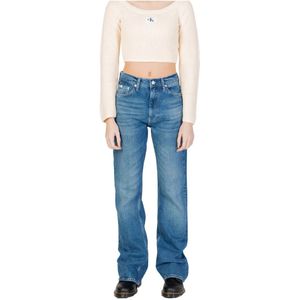 Calvin Klein Jeans, Jeans, Dames, Blauw, W34 L32, Katoen, Authentieke Bootcut Jeans