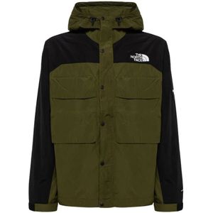 The North Face, Winddichte jas met logo print Groen, Heren, Maat:L