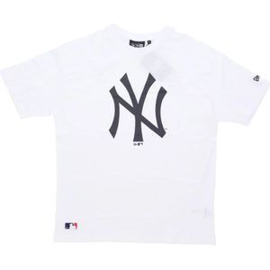 New Era, Tops, Heren, Wit, L, Katoen, Yankees Baseball Tee White/Black