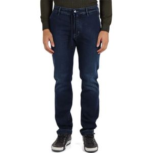 Jacob Cohën, Jeans, Heren, Blauw, W38, Katoen, Relaxed Carrot Fit Jeans