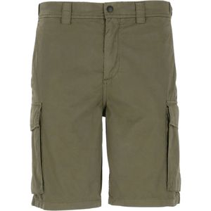 Woolrich, Korte broeken, Heren, Groen, W34, Katoen, Groene Cargo Bermuda Shorts