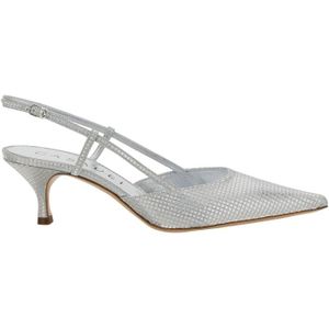 Casadei, Grijze Slingback Pumps met Kitten Heel Grijs, Dames, Maat:39 EU