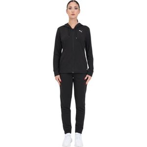 Puma, Zwart Klassiek Hooded Jumpsuit Zwart, Dames, Maat:S