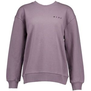 Olaf Hussein, Sweatshirts & Hoodies, Dames, Paars, M, Wmn face chainstitch crewneck sweaters grijs