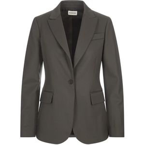 P.a.r.o.s.h., Jassen, Dames, Groen, S, Wol, Groene Wollen Blazer Jas