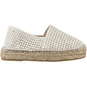 Espadrilles, Schoenen, Dames, Wit, 37 EU, Witte Sneakers met Mesh Stof