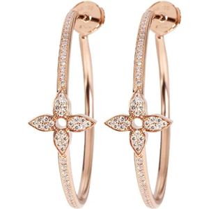 Louis Vuitton Vintage, Pre-owned, Dames, Bruin, ONE Size, Pre-owned Rose Gold earrings