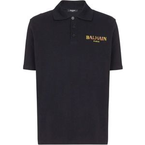 Balmain, Tops, Heren, Zwart, L, Katoen, Zwarte T-shirts & Polos voor mannen