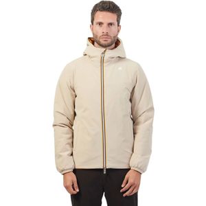 K-Way, Jassen, Heren, Beige, L, Polyester, Omkeerbare Beige Jas Slim Fit