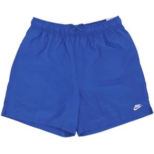 Nike, Badkleding, Heren, Blauw, XS, Polyester, Royal/Witte Zwemshorts met Mesh