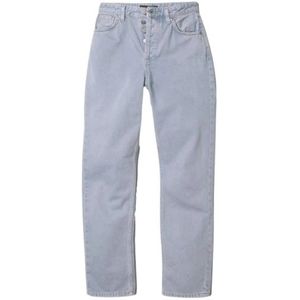 Nudie Jeans, Jeans, Dames, Paars, W26 L30, Katoen, Straight Jeans