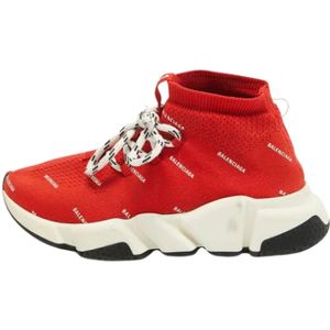 Balenciaga Vintage, Pre-owned Leather sneakers Rood, Dames, Maat:36 EU