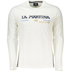 La Martina, Long Sleeve Tops Wit, Heren, Maat:M