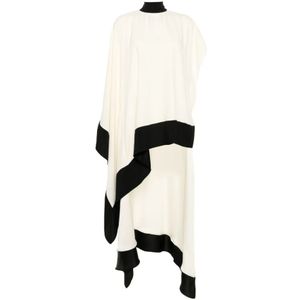 Taller Marmo, Badkleding, Dames, Beige, ONE Size, Leer, Zee Kleding Ivoor Kaftan Silhouet