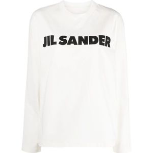 Jil Sander, Tops, Dames, Wit, XS, Katoen, Klassieke T-shirts en Polos