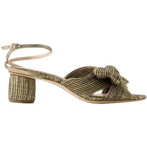 Loeffler Randall, Gouden Synthetisch Leren Sandalen Geel, Dames, Maat:37 EU