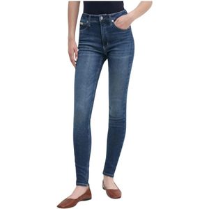 Calvin Klein Jeans, Jeans, Dames, Blauw, W25 L30, Denim, High Rise Skinny Jeans in Denim