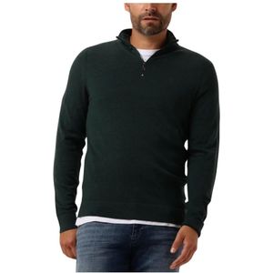 Calvin Klein, Truien, Heren, Groen, XL, Wol, Heren Merino Quarter Zip Sweater