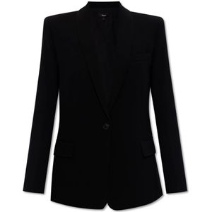 Theory, Blazer met piekrevers Zwart, Dames, Maat:S