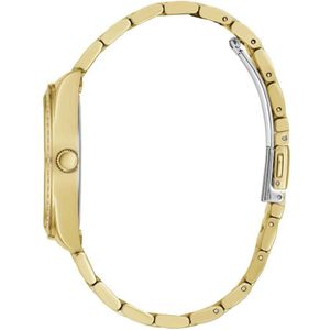 Guess, Accessoires, Dames, Geel, ONE Size, Dames Armbandhorloge Luna goudkleurig 36 mm