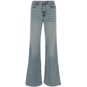 7 For All Mankind, Flared Jeans van Denim voor Dames Blauw, Dames, Maat:W25