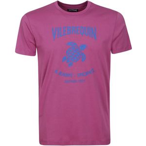 Vilebrequin, Tops, Heren, Roze, 2Xl, Katoen, T-Shirts