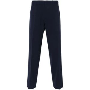 Lardini, Broeken, Heren, Blauw, L, Wol, Blauwe Drop Reg Broek