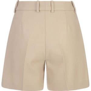 Ermanno Scervino, Korte broeken, Dames, Bruin, XS, Wol, Bruine Op Maat Gemaakte Wollen Shorts