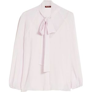 Max Mara Studio, Klassieke Witte Blouse Roze, Dames, Maat:M